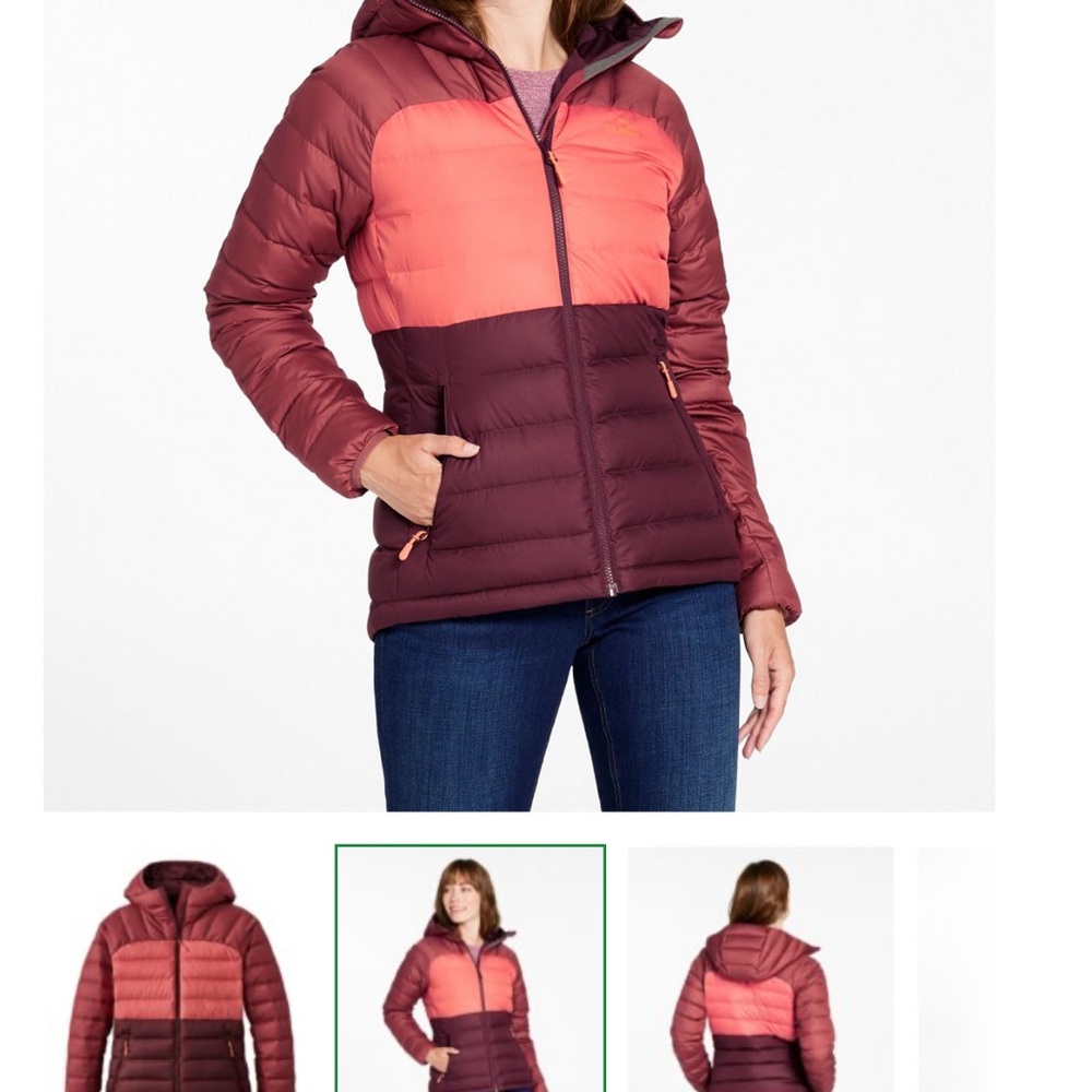 L.L. Bean Women's Down Colorblock jacket - Picture 6 of 8